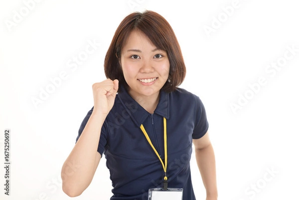 Obraz ガッツポーズの女性