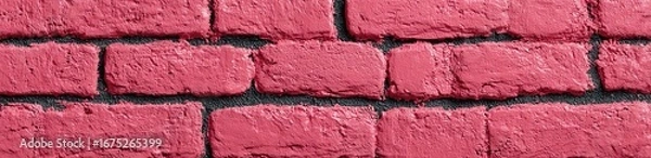 Obraz Pink brick wall texture