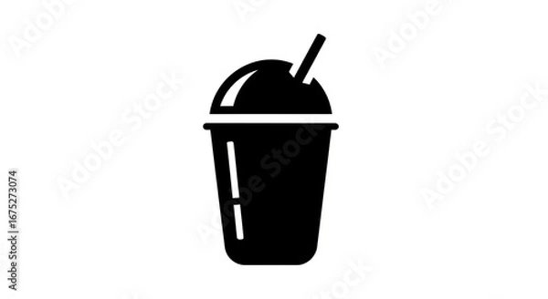 Fototapeta Black beverage cup illustration