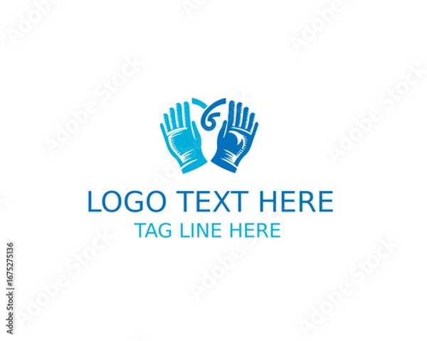 Fototapeta Gloves Logo Design