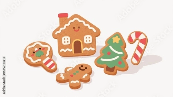 Fototapeta Christmas gingerbread cookies