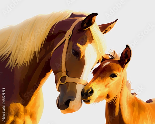 Fototapeta 馬の親子