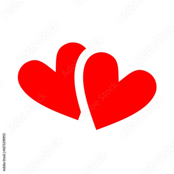 Fototapeta red heart isolated on white