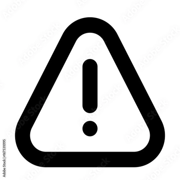 Fototapeta Exclamation Triangle Outline Icon