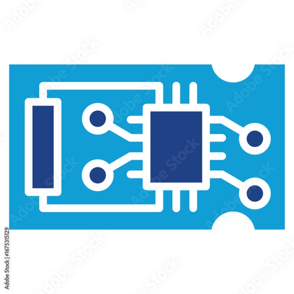 Fototapeta Circuit Board Icon Element For Design