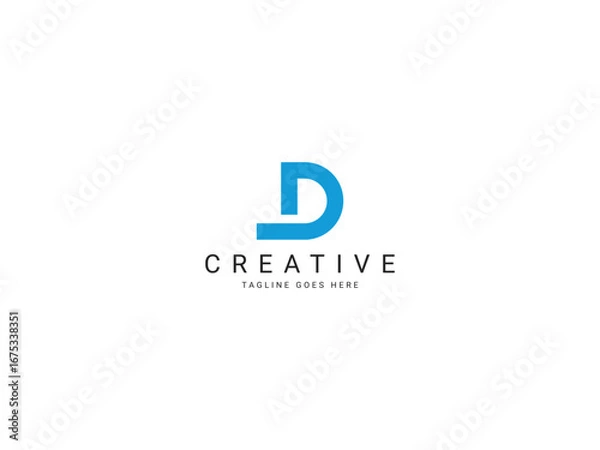 Obraz d modern letter logo	