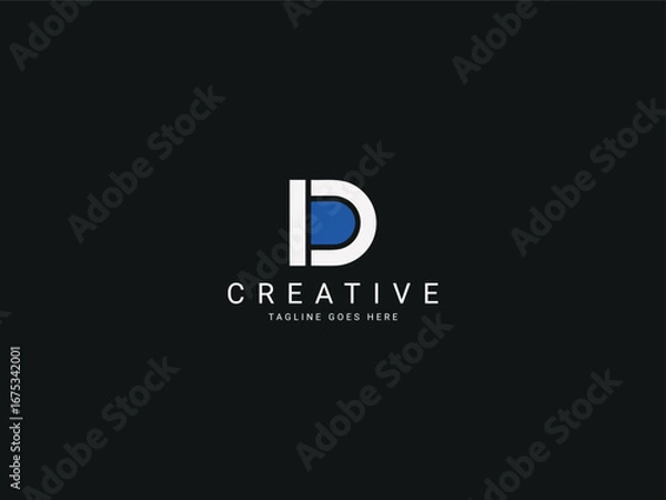 Obraz d modern letter logo	