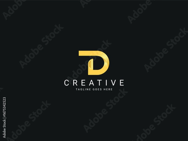 Obraz d modern letter logo	