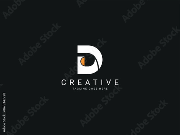 Obraz d modern letter logo	