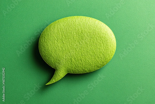 Fototapeta Green Background with Speech Bubble Design