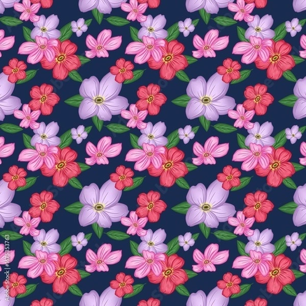 Fototapeta Seamless Floral Pattern
