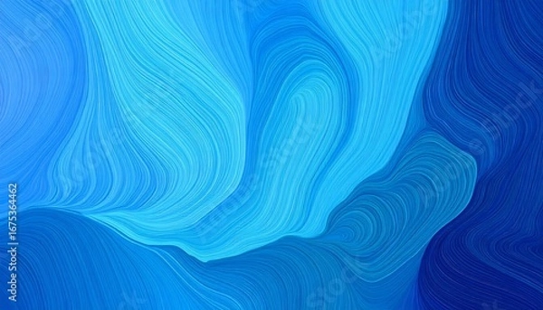 Obraz Abstract blue flowing lines