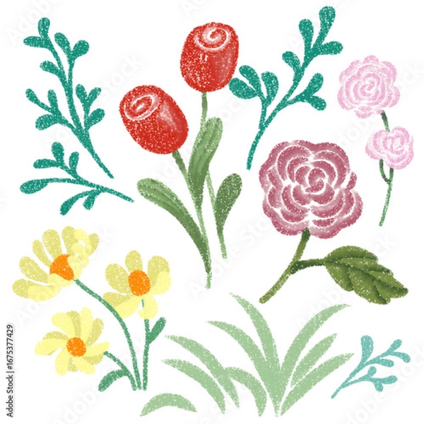 Fototapeta seamless pattern with roses