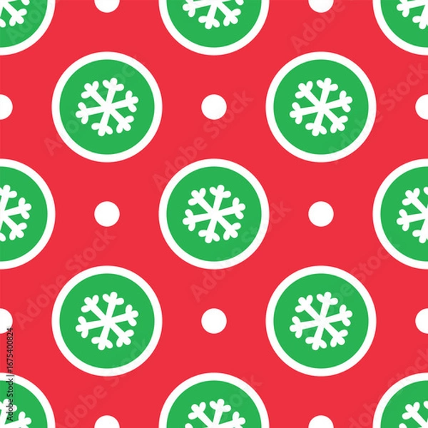 Fototapeta snowflakes Christmas seamless pattern design for background, wallpaper, textile design, fabric, card, wrapping paper, carpet, notebook, diary cover, blanket, blanket for kids, decorative and etc.