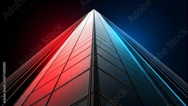 Fototapeta red and blue