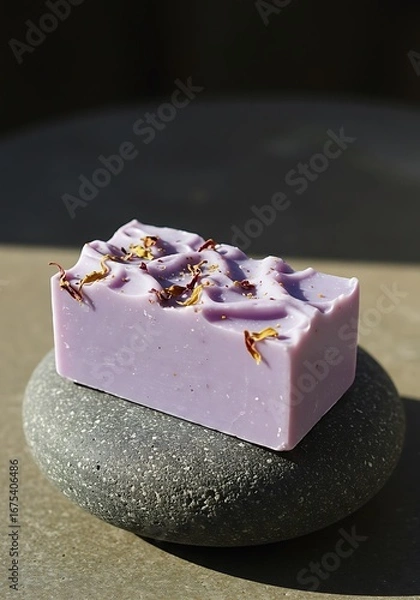 Obraz 紫陽花の影と石の詩