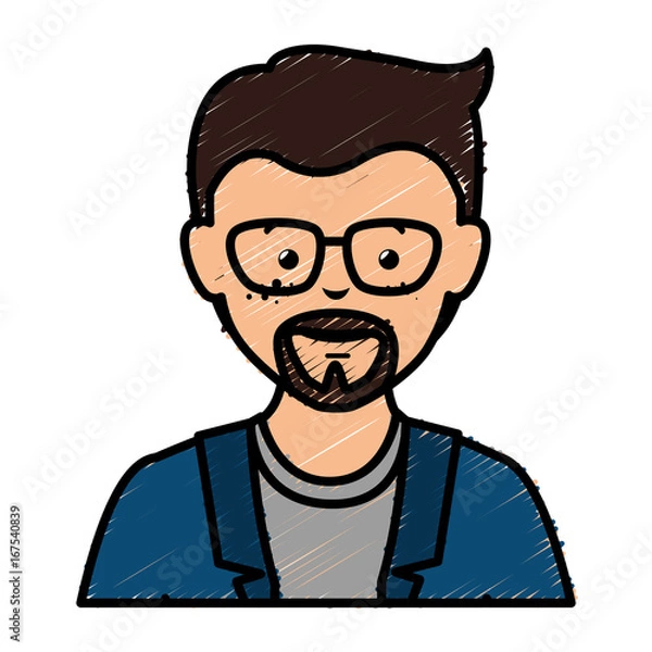 Fototapeta elegant businessman avatar character vector illustration design