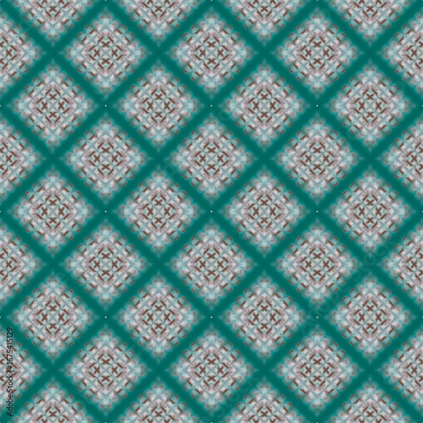 Fototapeta Beautiful geometric seamless pattern for design, print, web, batik.