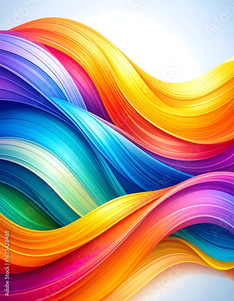 Obraz Abstract colorful swirls background design