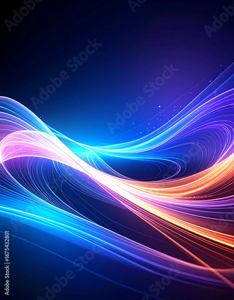 Obraz Abstract glowing lines background