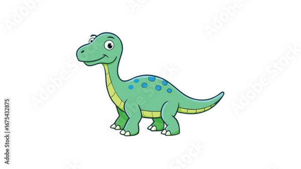 Fototapeta dinosaur land on white background.eps