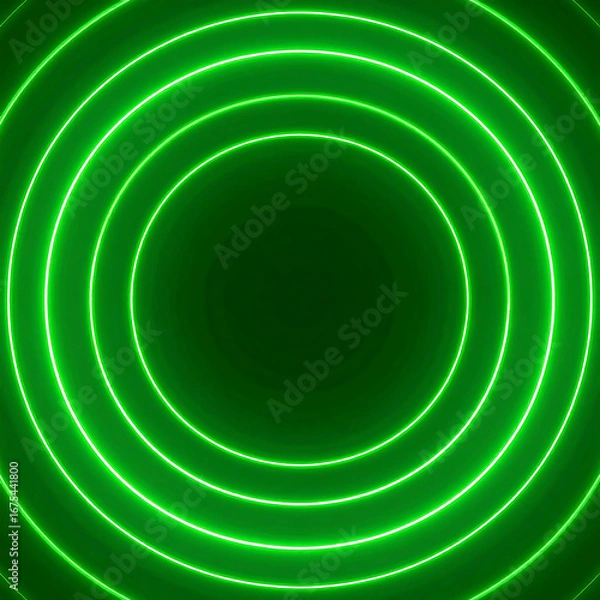 Fototapeta Concentric neon circles background