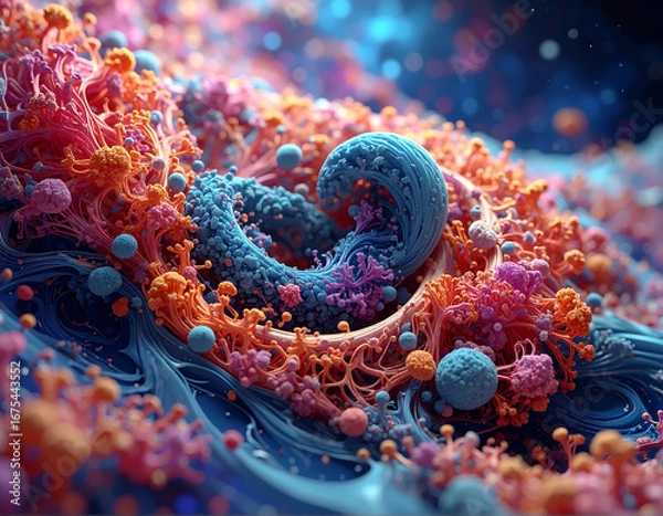 Obraz Abstract colorful swirling design