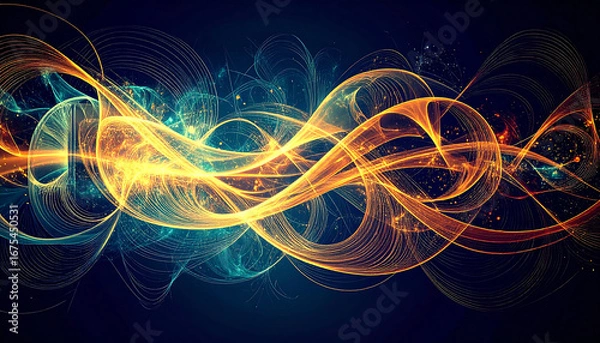 Obraz Abstract light waves design