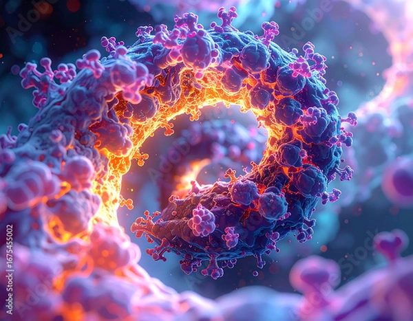 Obraz Abstract spiral structure illustration