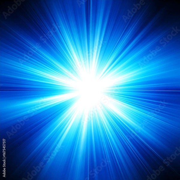 Obraz Blue light burst abstract background