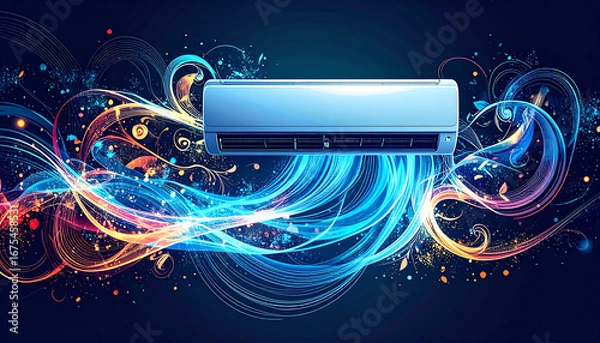Obraz Air conditioner illustration graphic design