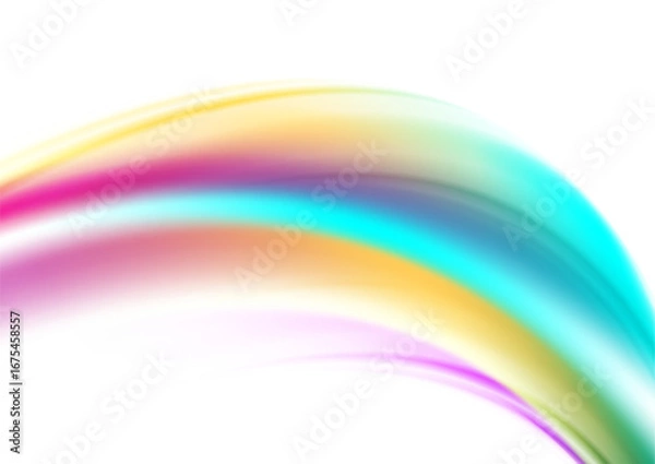 Fototapeta Colorful smooth waves abstract concept background. Vector design