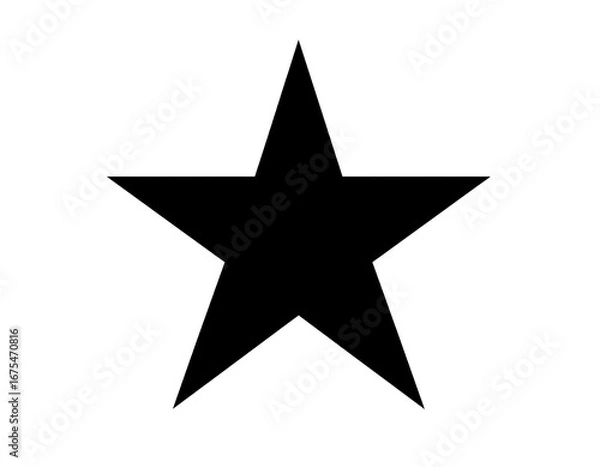 Obraz Simple black star on white background