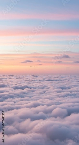 Fototapeta 雲海に染まる、静寂の彩り