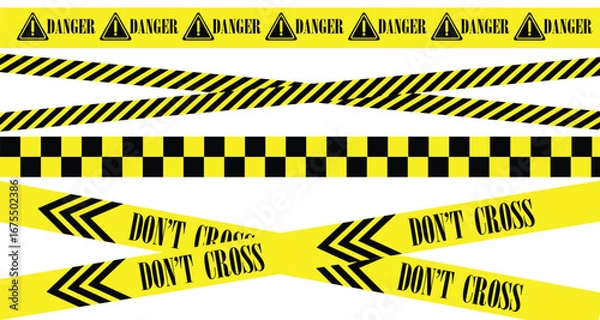 Fototapeta police line vector