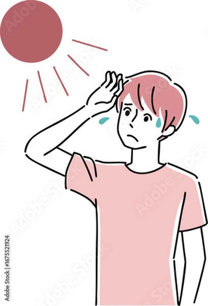 Obraz 夏の太陽　日焼け