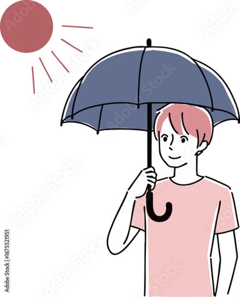 Obraz 日傘をさす男性