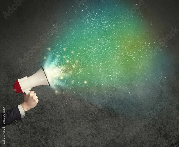 Obraz Hand holding megaphone