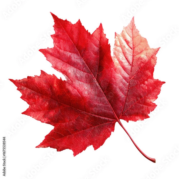 Fototapeta Red Maple Leaf On Transparent Background
