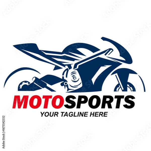 Obraz Racing Car Logo Design Vector Illustration with Auto and Speed Symbol