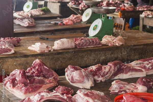 Obraz At the butcher