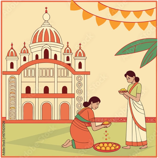 Obraz Durga Puja, also known as Durgotsava or Sharadotsava, is an annual festival originating in the Indian subcontinent which pays homage to the Hindu goddess Durga, and is also celebrated because of Durga