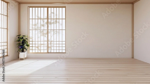 Fototapeta empty room with window