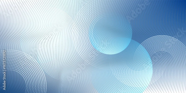 Fototapeta Gradient abstract background with circular line patterns. Vector illustration.