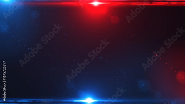 Fototapeta Red and blue light rays background	