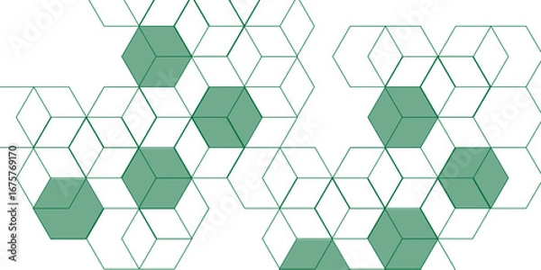 Fototapeta Abstract white background with hexagon and hexagonal background. The geometric hexagon texture pattern design. The abstract colorful hexagon design. 3D futuristic abstract honeycomb mosaic background.