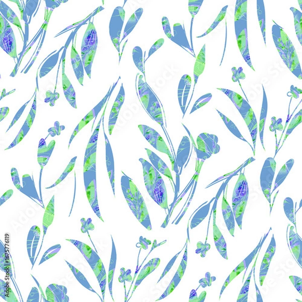 Fototapeta Plants Seamless Pattern, Design Template.