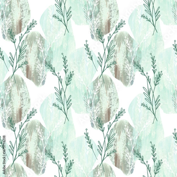 Obraz Watercolor Floral Seamless Pattern