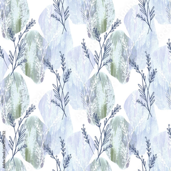 Obraz Watercolor floral seamless pattern
