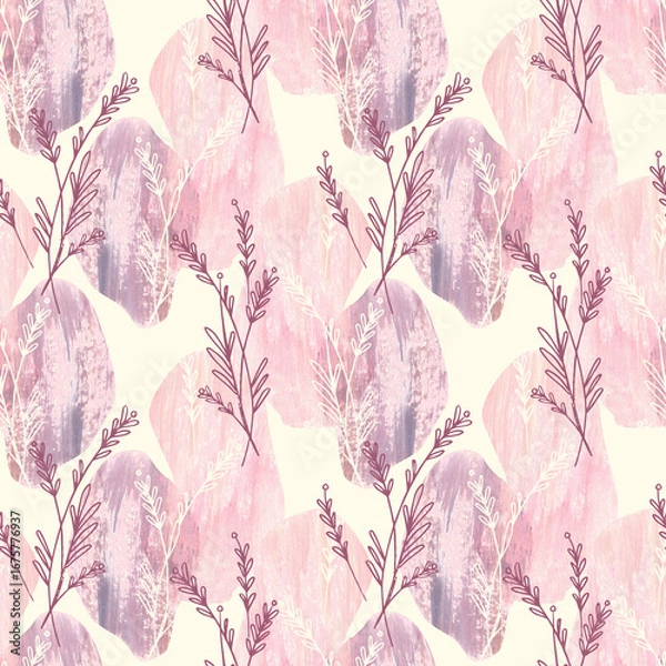 Obraz Watercolor floral seamless pattern